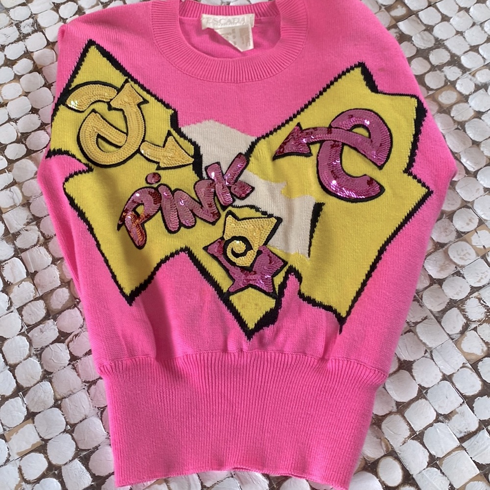ESCADA by Margaretha Ley, pink wool sweater size 36.